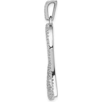 14K White Gold Heart Pendant with Natural Round Diamonds - 1/2 Carat Total Diamond Weight by Monteluci Fine Jewelry