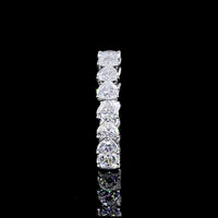 14K White Gold Heart Shape Diamond Eternity Band with East-West Set 18 Lab Grown Diamonds - 3.52 Carat Total Weight, E-F Color VS Clarity - Covaloro Fine Jewelry