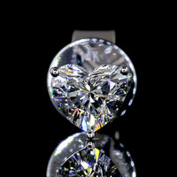 14K White Gold Heart Shape Martini Stud Earrings with Lab Grown D VS1 Diamonds - 0.56 Carat Total Weight - Covaloro Fine Jewelry