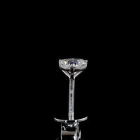 14K White Gold Heart Shape Martini Stud Earrings with Lab Grown D VS1 Diamonds - 0.56 Carat Total Weight - Covaloro Fine Jewelry