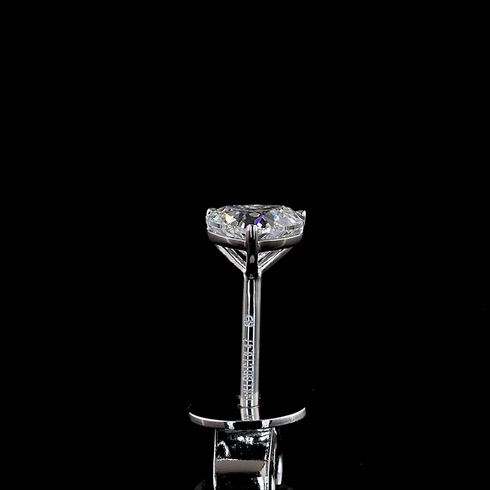 14K White Gold Heart Shape Martini Stud Earrings with Lab Grown D VS1 Diamonds - 0.56 Carat Total Weight - Covaloro Fine Jewelry