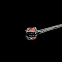 14K White Gold Heart Shape Pendant with 1.01 Carat Fancy Vivid Pink Lab Diamond and Diamond Halo - 1.17 Carat Total Weight - Covaloro Fine Jewelry