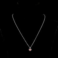 14K White Gold Heart Shape Pendant with 1.01 Carat Fancy Vivid Pink Lab Diamond and Diamond Halo - 1.17 Carat Total Weight - Covaloro Fine Jewelry