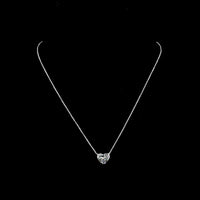 14K White Gold Heart Shape Solitaire Pendant with 3.49 Carat Lab Grown Diamond - E-F Color VS1 Clarity IGI Certified - Covaloro Fine Jewelry
