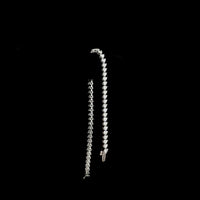 14K White Gold Heart Shape Tennis Bracelet with 112 East-West Set Lab Diamonds - 10.78 Carat Total Diamond Weight - Covaloro Fine Jewelry