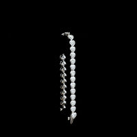 14K White Gold Heart Shape Tennis Bracelet with East-West Bezel Set Lab Diamonds - 12.28 Carats Total Diamond Weight - Covaloro Fine Jewelry