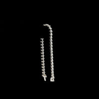 14K White Gold Heart Shape Tennis Bracelet with East-West Prong Set Lab Diamonds - 12.98 Carat Total Weight, E-F Color, VS Clarity - Covaloro Fine Jewelry
