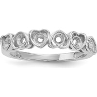 14K White Gold Heart-Shaped Gemstone Ring with Multi-Color Stones by Monteluci Fine Jewelry