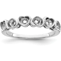 14K White Gold Heart-Shaped Gemstone Ring with Multi-Color Stones by Monteluci Fine Jewelry