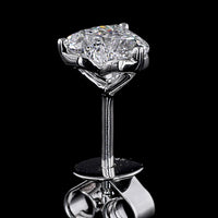 14K White Gold Heart-Shaped Lab Diamond Martini Stud Earrings - 1.11 Carats Total Diamond Weight (E-F Color, VS2 Clarity) - Covaloro Fine Jewelry