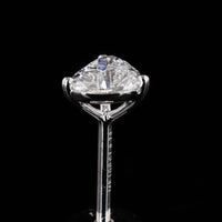 14K White Gold Heart Shaped Martini Stud Earrings with 0.72 Carat Total Weight Lab Diamonds (E-F Color, VS1 Clarity) - Covaloro Fine Jewelry