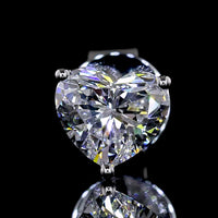 14K White Gold Heart Shaped Martini Stud Earrings with Lab Diamonds - 1.09 Carat Total Weight (E-F Color, VS Clarity) - Covaloro Fine Jewelry