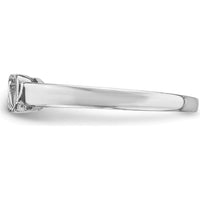 14K White Gold Heart-Shaped Pink and Blue Gemstone Ring by Oro Pregiato