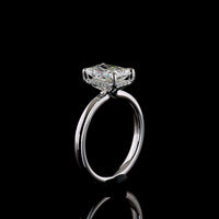 14K White Gold Hidden Halo Engagement Ring with 2.07 Carat Radiant Cut Lab Diamond & 20 Accent Diamonds - 2.16 Total Carat Weight - Covaloro Fine Jewelry