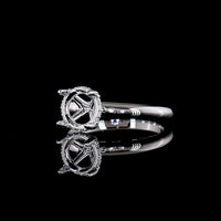 14K White Gold Hidden Halo Ring with 1.50 Carat D VVS2 Round Brilliant Lab Diamond and 0.07 Carat E VS1 Diamond Accents - 1.57 Total Carat Weight - Covaloro Fine Jewelry