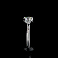 14K White Gold Hidden Halo Ring with 1.63 Carat Round Brilliant Lab Diamond (D VVS2) - IGI Certified - Covaloro Fine Jewelry