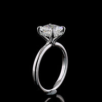 14K White Gold Hidden Halo Ring with 2.03 Carat Princess Cut Lab Diamond and 0.10 Carat Brilliant Cut Accents - IGI Certified D VVS1 - Covaloro Fine Jewelry
