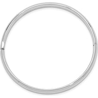 14K White Gold Hinged Baby Bangle with Safety Bar and Box Catch Clasp by 0