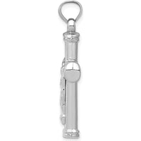 14K White Gold Hollow Crucifix Reversible to Cross Pendant - Polished Finish by Oro Pregiato