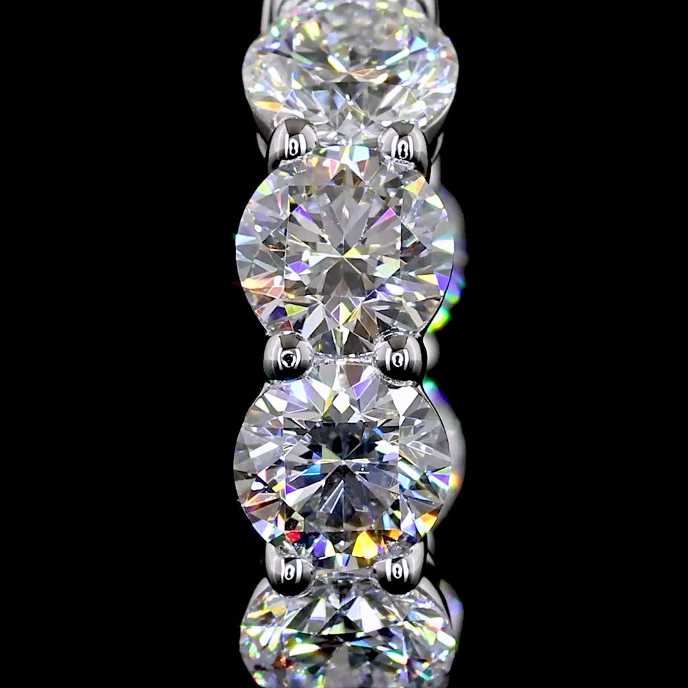 14K White Gold Huggie Earrings with 14 Round Brilliant Cut Lab Diamonds - 3.10 Carat Total Diamond Weight - Covaloro Fine Jewelry
