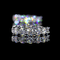14K White Gold Huggie Earrings with 18 Prong-Set Round Lab Diamonds - 1.47 Carats Total Diamond Weight - Covaloro Fine Jewelry