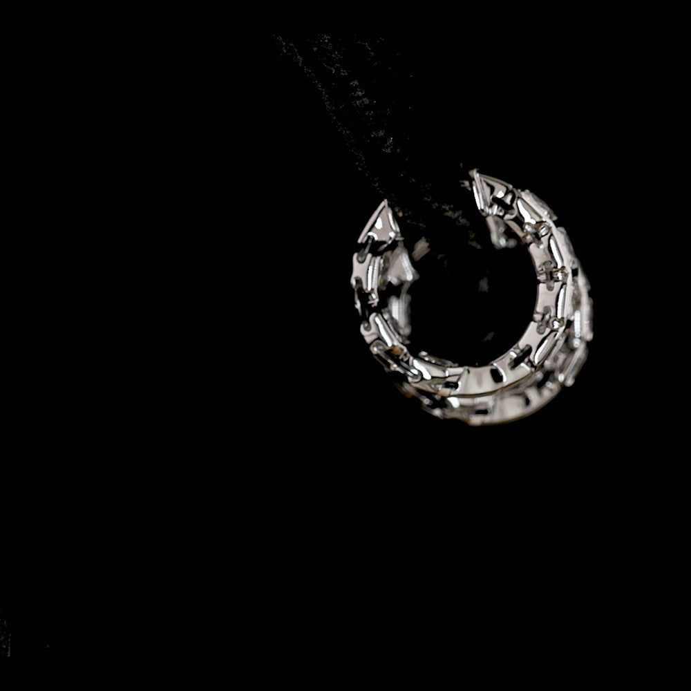 14K White Gold Huggie Earrings with Bezel Set Radiant Cut Lab Diamonds - 3.16 Carat Total Weight - Covaloro Fine Jewelry