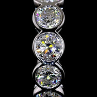14K White Gold Huggie Earrings with Bezel Set Round Lab Diamonds - 1.04 Carats Total Diamond Weight - Covaloro Fine Jewelry