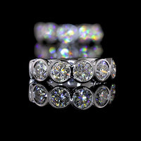 14K White Gold Huggie Earrings with Bezel Set Round Lab Diamonds - 1.04 Carats Total Diamond Weight - Covaloro Fine Jewelry