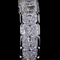 14K White Gold Huggie Earrings with Half Bezel Set Radiant Cut Lab Diamonds - 1.02 Carats Total Diamond Weight - Covaloro Fine Jewelry