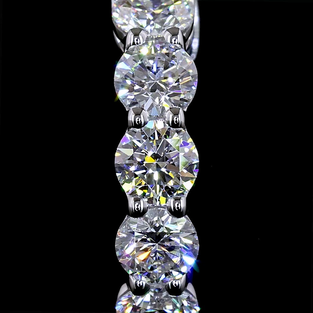 14K White Gold Huggie Earrings with Prong-Set Round Lab Diamonds - 1.00 Carat Total Weight (0.50 Carats Each) - Covaloro Fine Jewelry