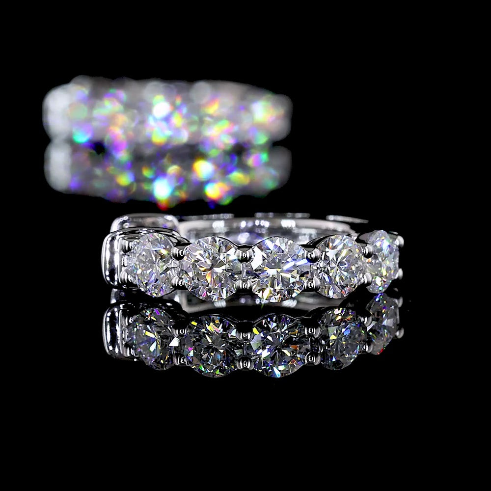 14K White Gold Huggie Earrings with Prong-Set Round Lab Diamonds - 1.00 Carat Total Weight (0.50 Carats Each) - Covaloro Fine Jewelry