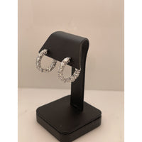 14K White Gold Huggie Earrings with Prong Set Round Lab Diamonds - 6.39 Carats Total Diamond Weight - Covaloro Fine Jewelry