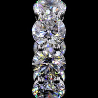 14K White Gold Huggie Earrings with Round Brilliant Cut Lab Diamonds - 5.17 Carat Total Weight, E-F VS1 Clarity - Covaloro Fine Jewelry
