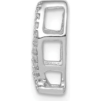 14K White Gold Ichthus Fish Pendant with Round Diamonds - 1/15 Carat Total Diamond Weight by Monteluci Fine Jewelry