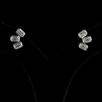 14K White Gold Inclined Bezel Set Emerald Cut Lab Diamond Stud Earrings - 1.74 Carats Total Diamond Weight (E-F Color, VS Clarity) - Covaloro Fine Jewelry