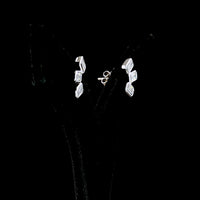 14K White Gold Inclined Bezel Set Emerald Cut Lab Diamond Stud Earrings - 1.74 Carats Total Diamond Weight (E-F Color, VS Clarity) - Covaloro Fine Jewelry
