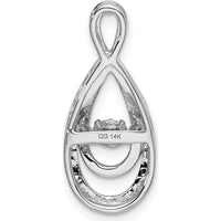 14K White Gold Infinity Pendant with 0.25 Carat Round Diamond - Polished Finish by Monteluci Fine Jewelry