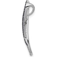 14K White Gold Infinity Pendant with White and Blue Diamonds - 1/5 Carat Total Diamond Weight by Monteluci Fine Jewelry