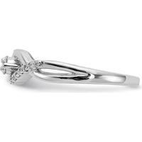 14K White Gold Infinity Ring with Round Natural Diamonds - 0.17 Carat Total Diamond Weight by 0
