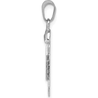 14K White Gold Kids Small Boy with Hat Charm Pendant - 25mm Length by Oro Pregiato