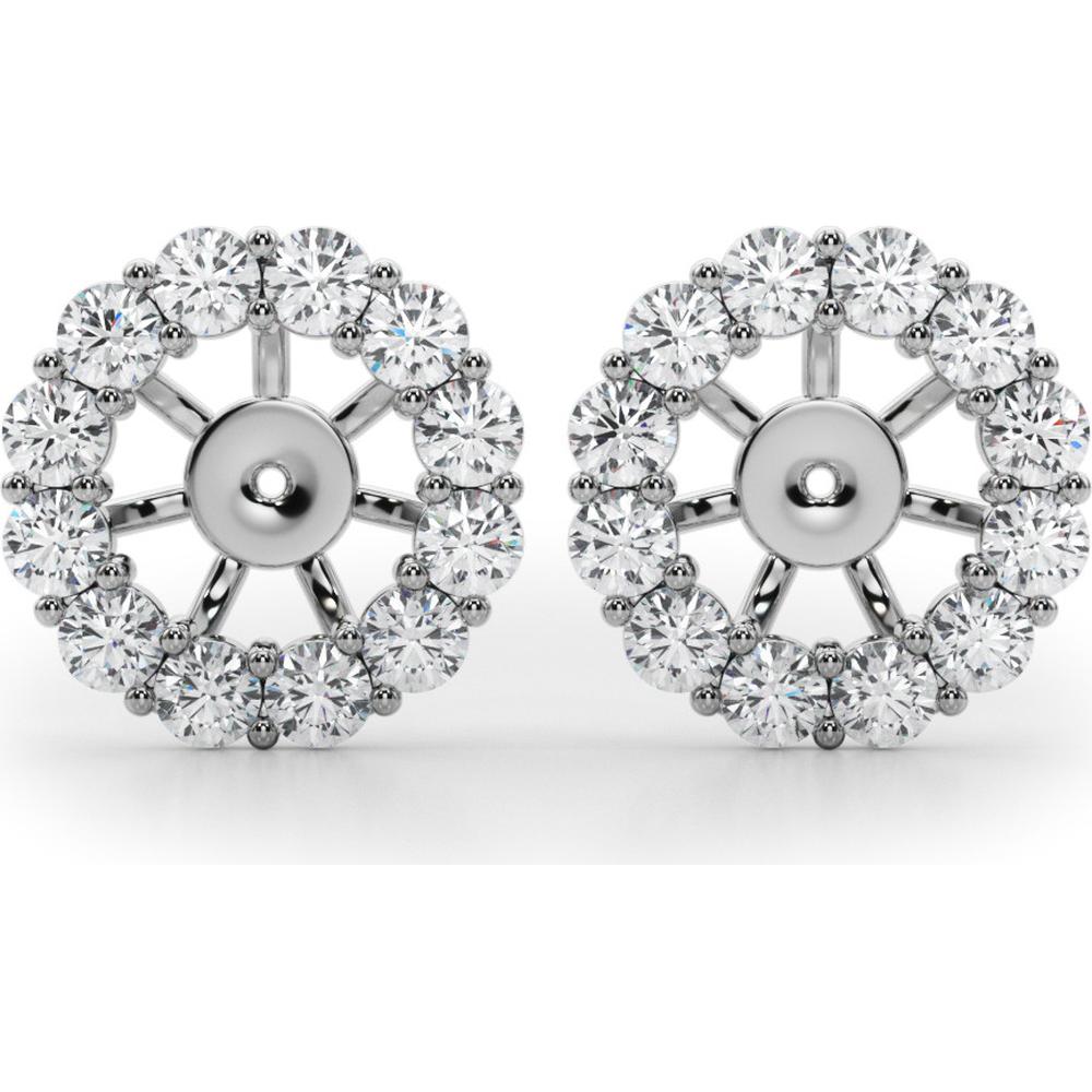 14K White Gold Lab Diamond Earrings - 0.9 Carat Total Weight Brilliance by Robinson's Jewelers
