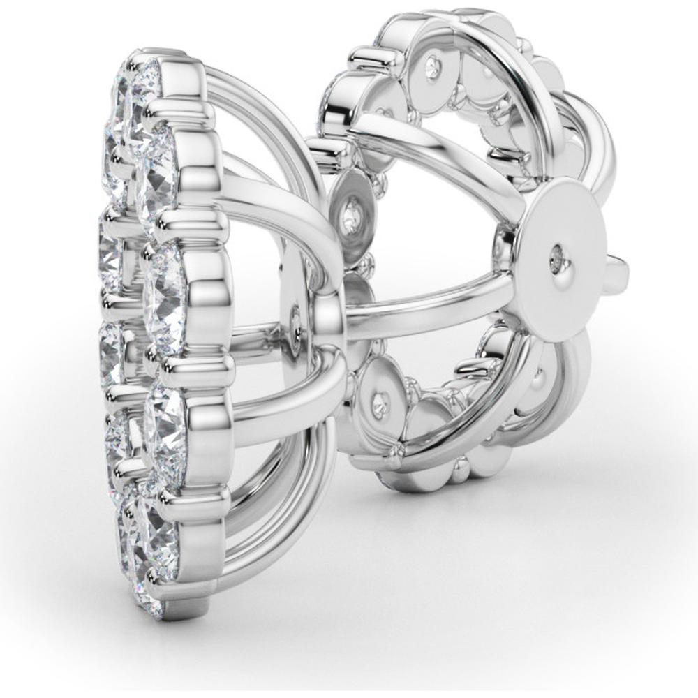14K White Gold Lab Diamond Earrings - 0.9 Carat Total Weight Brilliance by Robinson's Jewelers