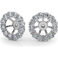 14K White Gold Lab Diamond Earrings - 0.9 Carat Total Weight Brilliance by Robinson's Jewelers