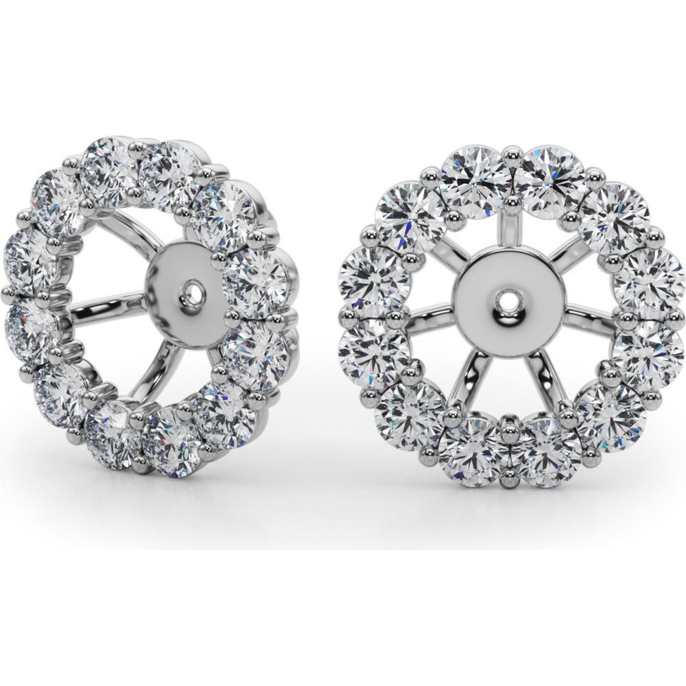 14K White Gold Lab Diamond Earrings - 0.9 Carat Total Weight Brilliance by Robinson's Jewelers