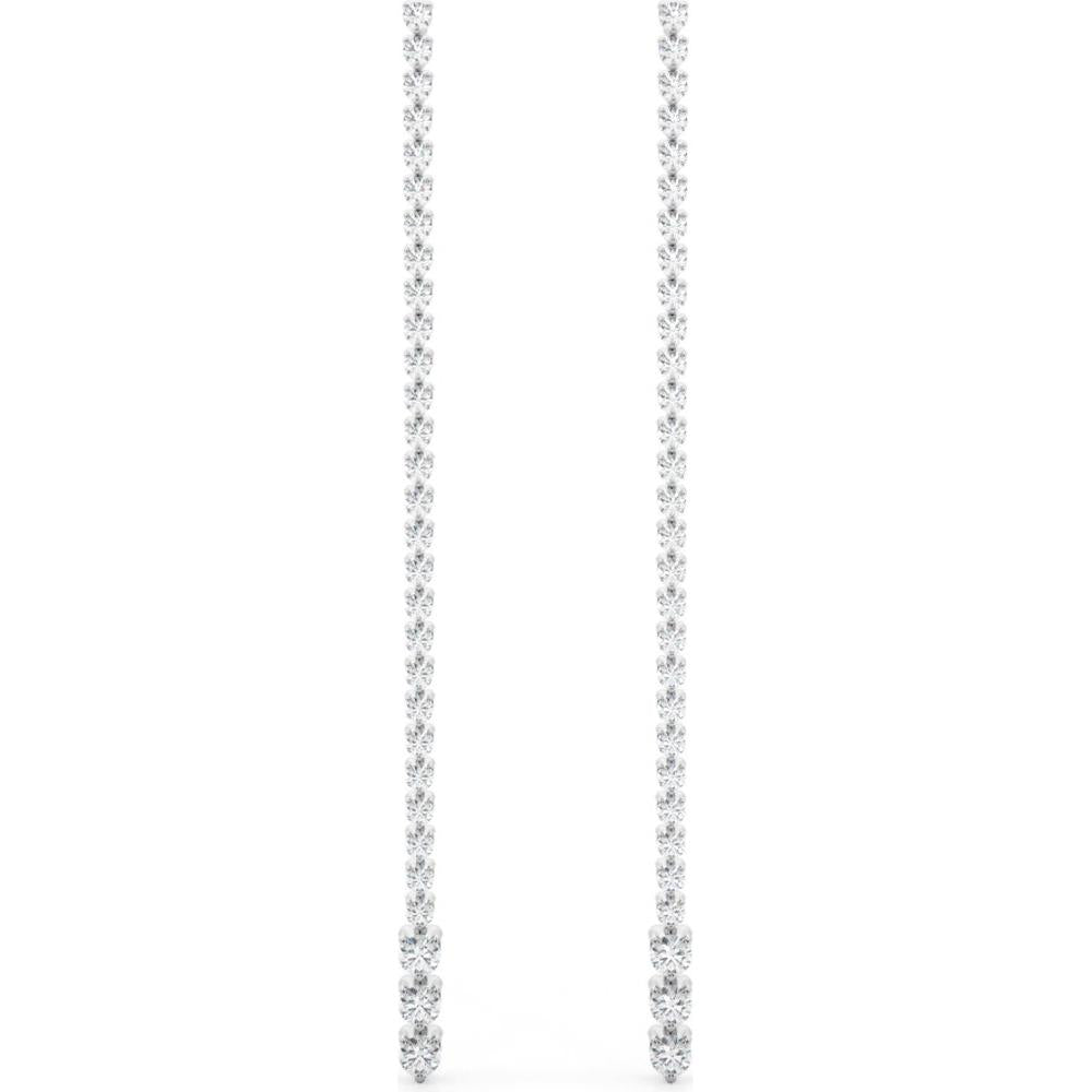 14K White Gold Lab Diamond Earrings - 2.22 Carat Total Weight by Robinson's Jewelers