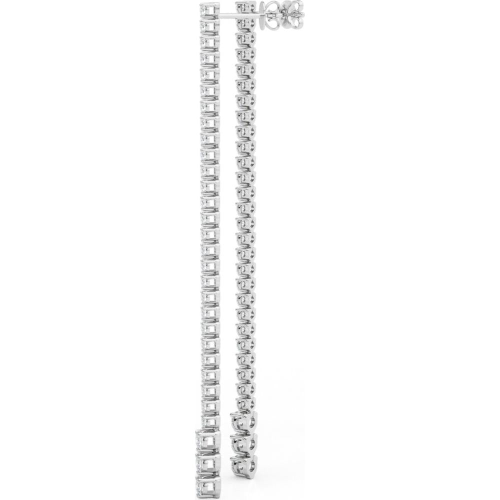 14K White Gold Lab Diamond Earrings - 2.22 Carat Total Weight by Robinson's Jewelers