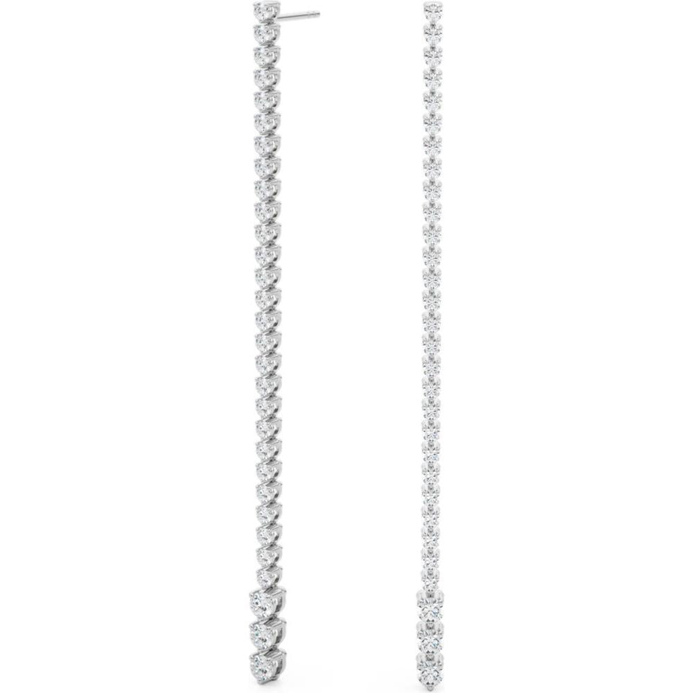 14K White Gold Lab Diamond Earrings - 2.22 Carat Total Weight by Robinson's Jewelers