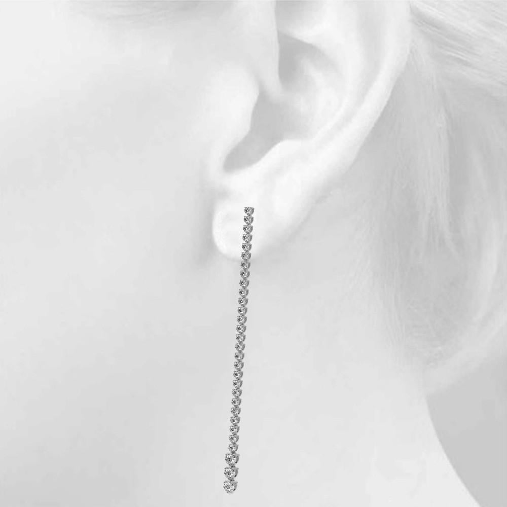14K White Gold Lab Diamond Earrings - 2.22 Carat Total Weight by Robinson's Jewelers