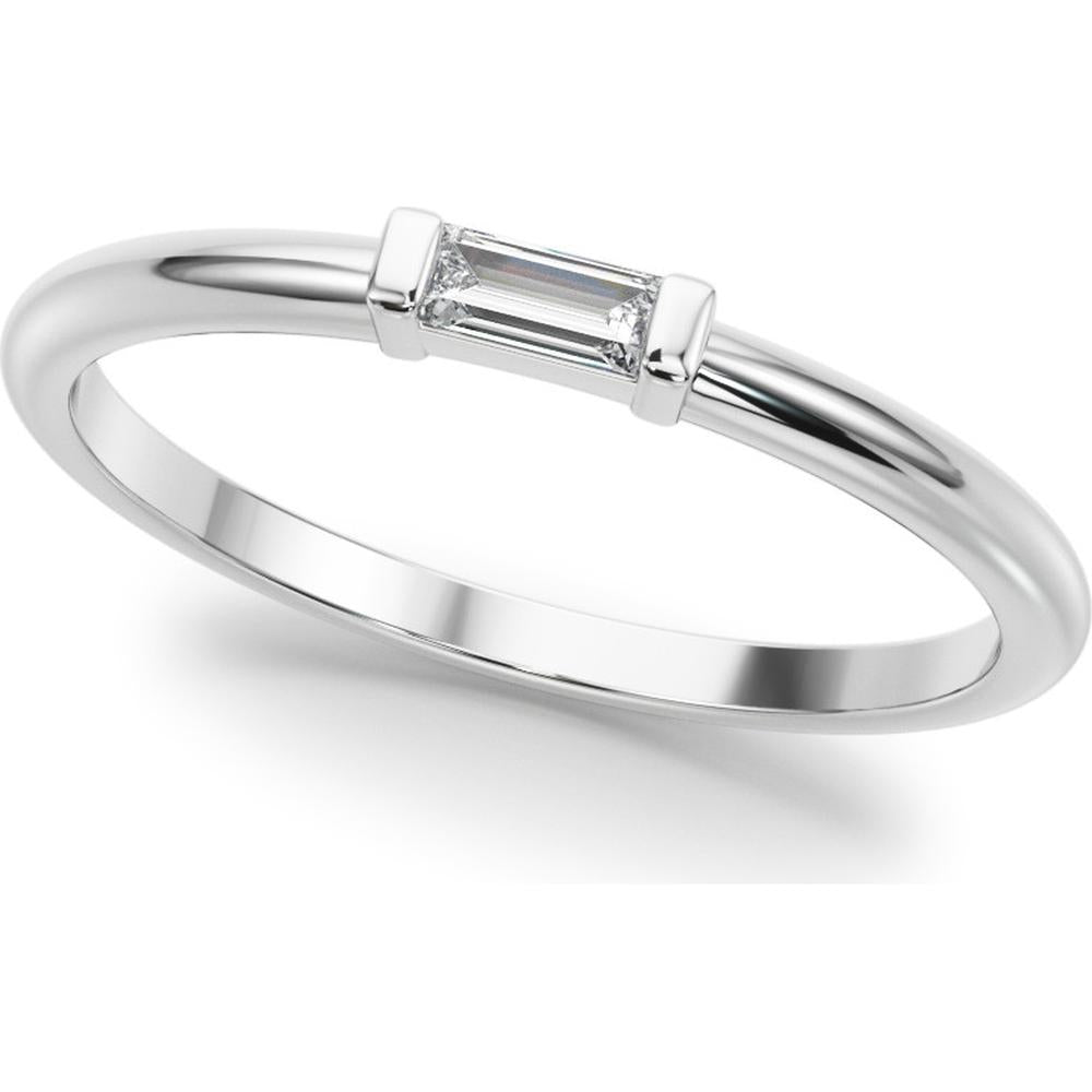 14K White Gold Lab Diamond Fashion Band - 0.067 Carats Total Diamond Weight - Size 7 by Robinson's Jewelers