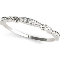 14K White Gold Lab Diamond Fashion Band - 0.07 Carat Total Weight - Size 7 by Robinson's Jewelers